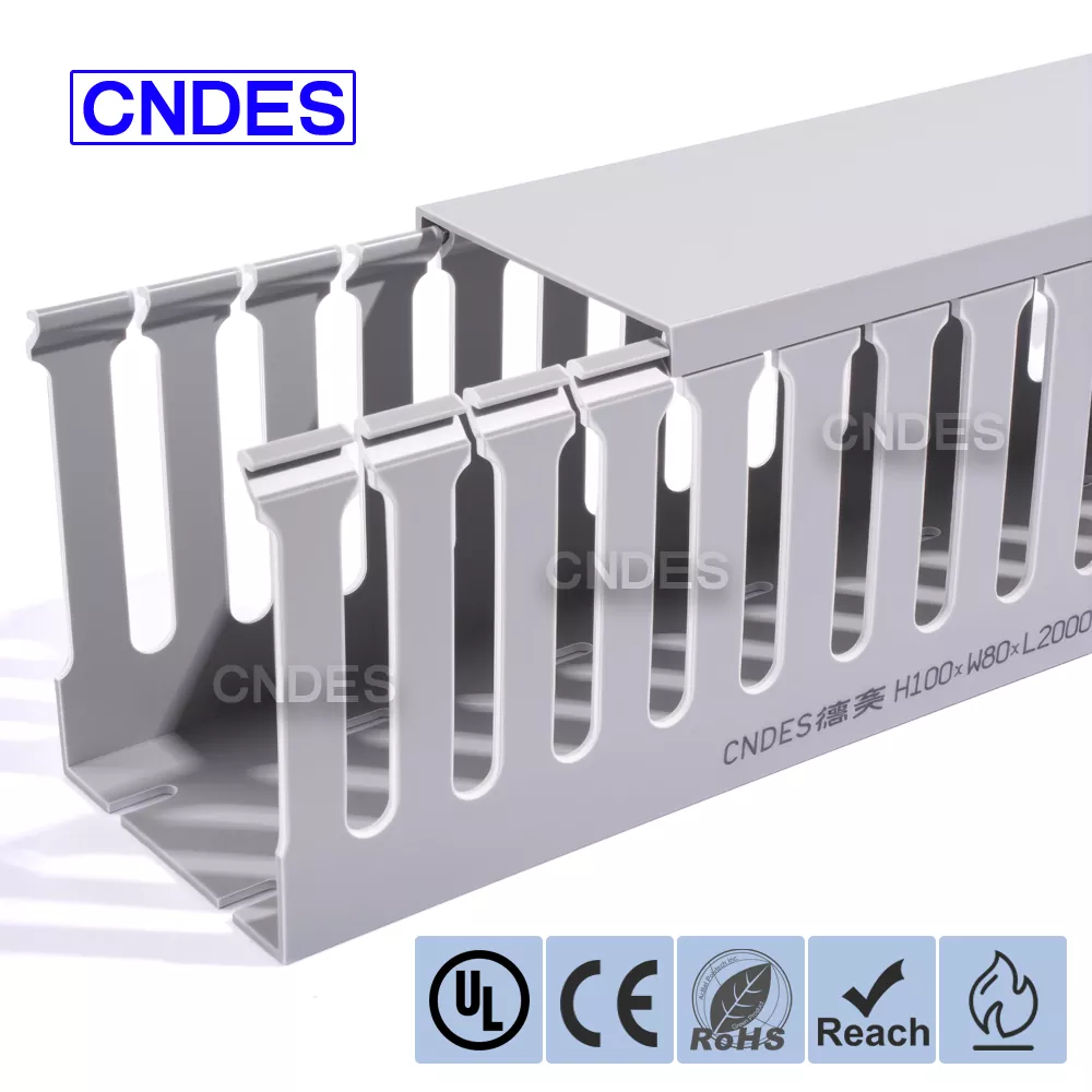 100×80 flexibele PVC-kabelgoot met gleuf