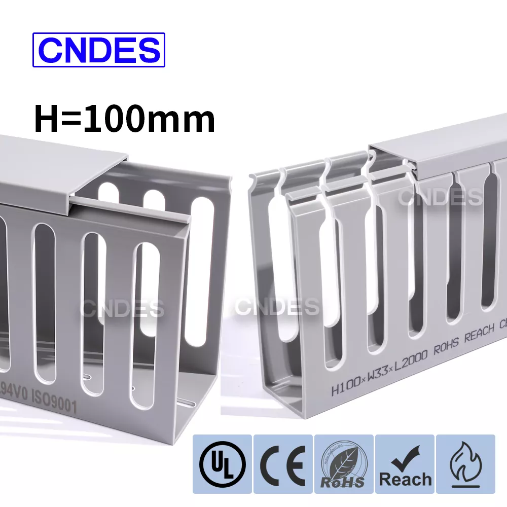 100 mm hoogte open gleuf PVC-behuizing bedradingskanaal