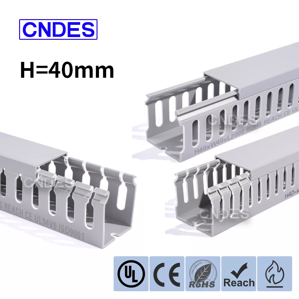 40 mm hoogte ingelaste PVC-bedradingsgoot