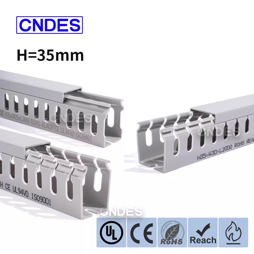 PVC-draadgeleidingskanaal met een hoogte van 35 mm